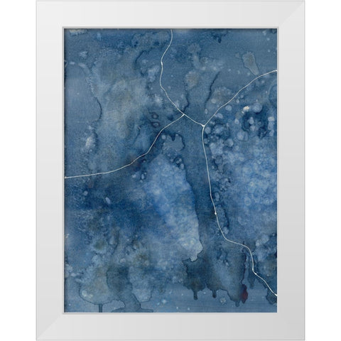 Blue River I White Modern Wood Framed Art Print by Binder, Vanessa