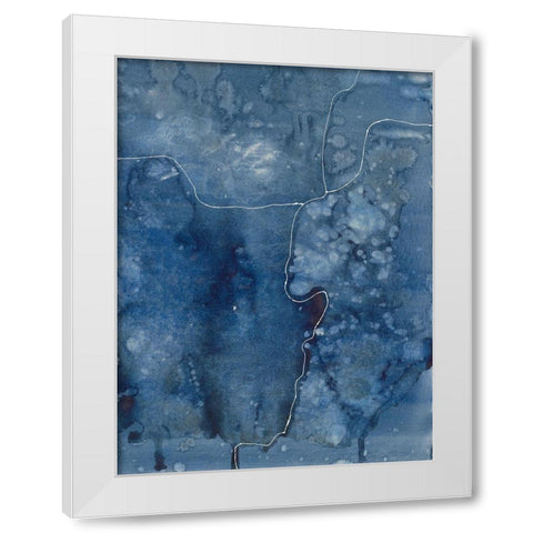 Blue River II White Modern Wood Framed Art Print by Binder, Vanessa