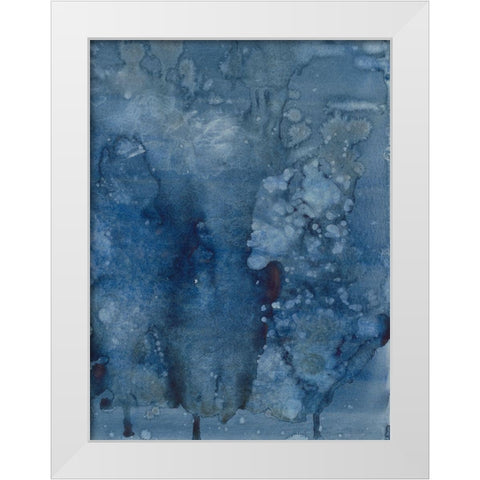 Blue River II White Modern Wood Framed Art Print by Binder, Vanessa