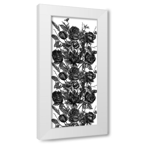 Custom Black and White Botanical II White Modern Wood Framed Art Print by Wang, Melissa