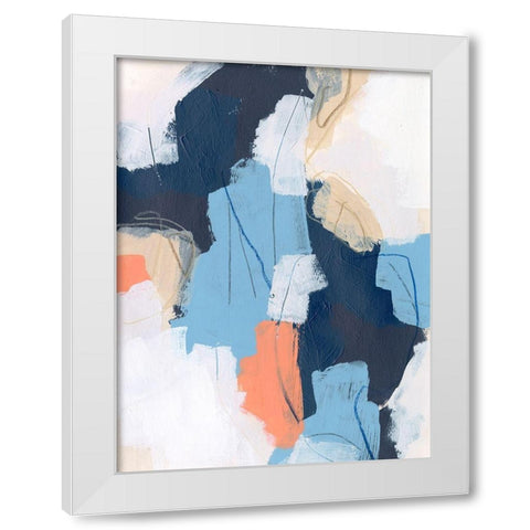 Network Connection I White Modern Wood Framed Art Print by Vess, June Erica