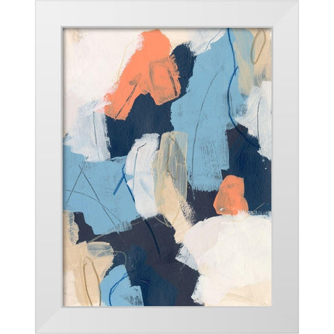 Network Connection II White Modern Wood Framed Art Print by Vess, June Erica