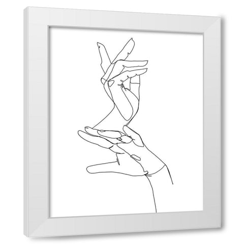 Magic Hands I White Modern Wood Framed Art Print by Popp, Grace
