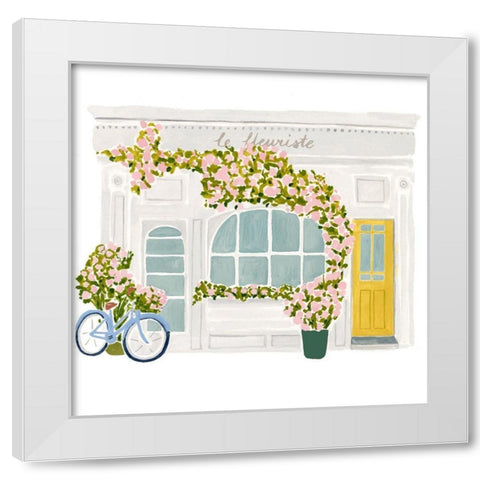 Bonheur I White Modern Wood Framed Art Print by Borges, Victoria