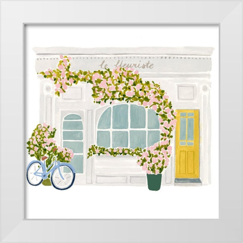 Bonheur I White Modern Wood Framed Art Print by Borges, Victoria