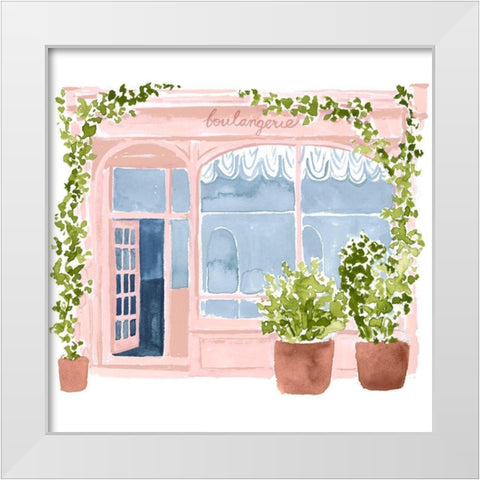 Bonheur II White Modern Wood Framed Art Print by Borges, Victoria