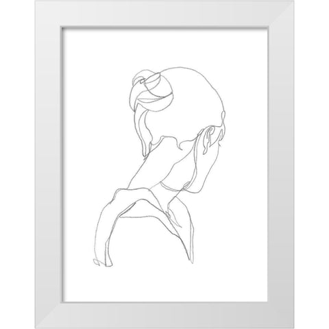 Feminine Contour II White Modern Wood Framed Art Print by Harper, Ethan