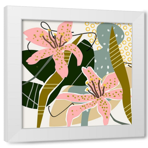 Lily Valley I White Modern Wood Framed Art Print by Wang, Melissa