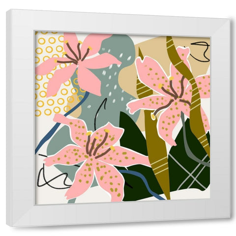 Lily Valley II White Modern Wood Framed Art Print by Wang, Melissa