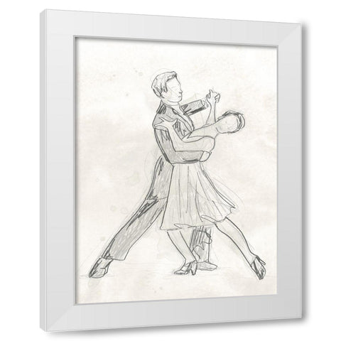 Vintage Ballroom I White Modern Wood Framed Art Print by Vess, June Erica