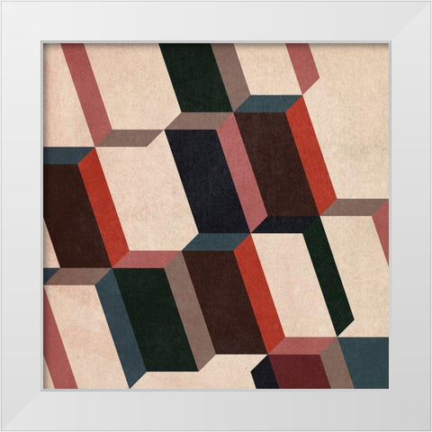 Radar Slant I White Modern Wood Framed Art Print by Vess, June Erica