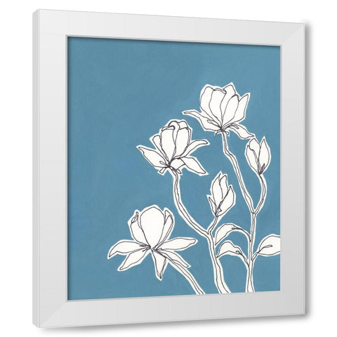 Botanic Drawing IV White Modern Wood Framed Art Print by Moore, Regina