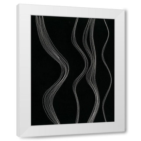 Rippling Stitches II White Modern Wood Framed Art Print by Moore, Regina