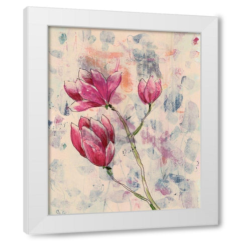 Rosa Blume II White Modern Wood Framed Art Print by Moore, Regina