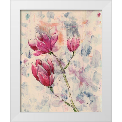 Rosa Blume II White Modern Wood Framed Art Print by Moore, Regina