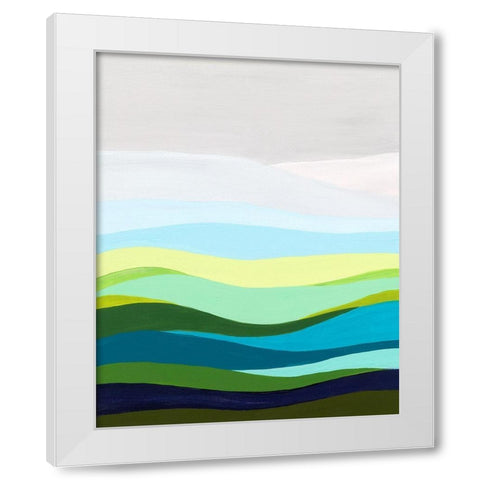 Calm Passage I White Modern Wood Framed Art Print by Moore, Regina