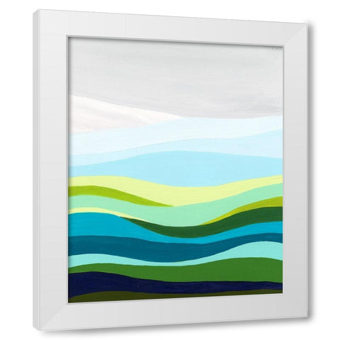 Calm Passage II White Modern Wood Framed Art Print by Moore, Regina