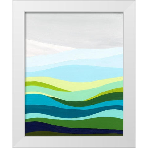 Calm Passage II White Modern Wood Framed Art Print by Moore, Regina