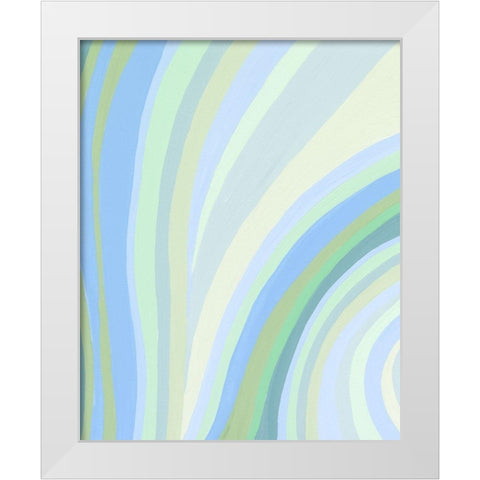 Natural Flow I White Modern Wood Framed Art Print by Moore, Regina