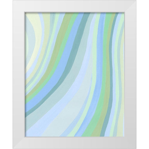Natural Flow II White Modern Wood Framed Art Print by Moore, Regina