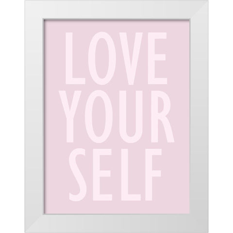 Simple Sentiment I White Modern Wood Framed Art Print by Borges, Victoria