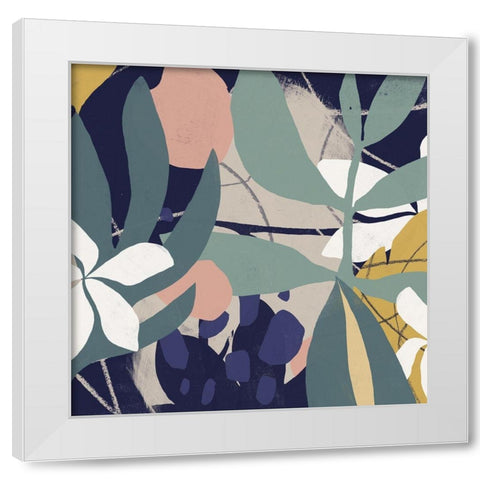 Tropical Attraction I White Modern Wood Framed Art Print by Vess, June Erica