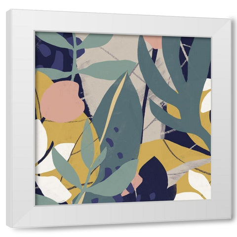 Tropical Attraction II White Modern Wood Framed Art Print by Vess, June Erica