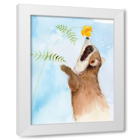 Baby Spring Animals II White Modern Wood Framed Art Print by Ludwig, Alicia