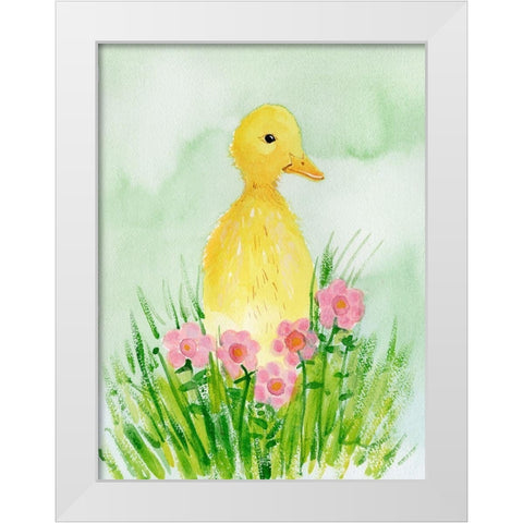 Baby Spring Animals III White Modern Wood Framed Art Print by Ludwig, Alicia