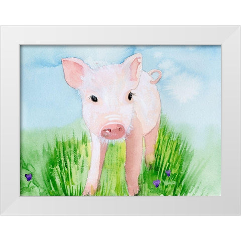 Baby Spring Animals V White Modern Wood Framed Art Print by Ludwig, Alicia