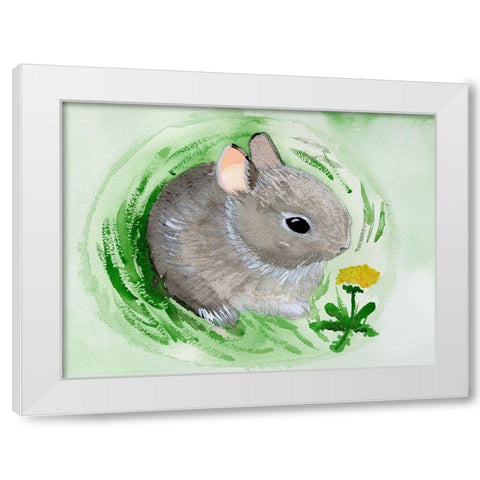 Baby Spring Animals VI White Modern Wood Framed Art Print by Ludwig, Alicia