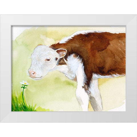 Baby Spring Animals VII White Modern Wood Framed Art Print by Ludwig, Alicia