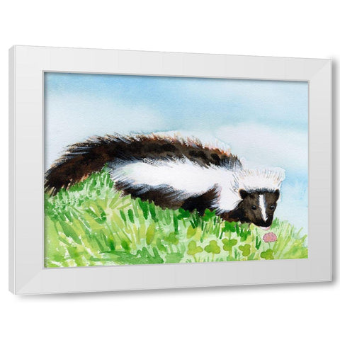 Baby Spring Animals VIII White Modern Wood Framed Art Print by Ludwig, Alicia