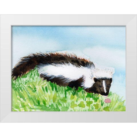 Baby Spring Animals VIII White Modern Wood Framed Art Print by Ludwig, Alicia