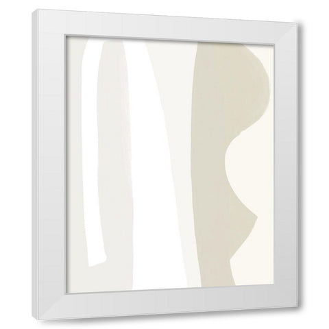 Fundamental I White Modern Wood Framed Art Print by Borges, Victoria