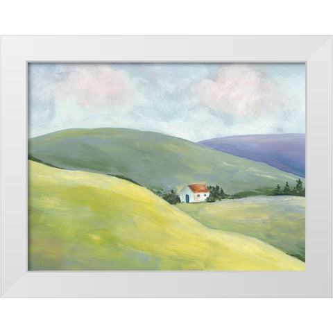 Hillside Vista I White Modern Wood Framed Art Print by Moore, Regina