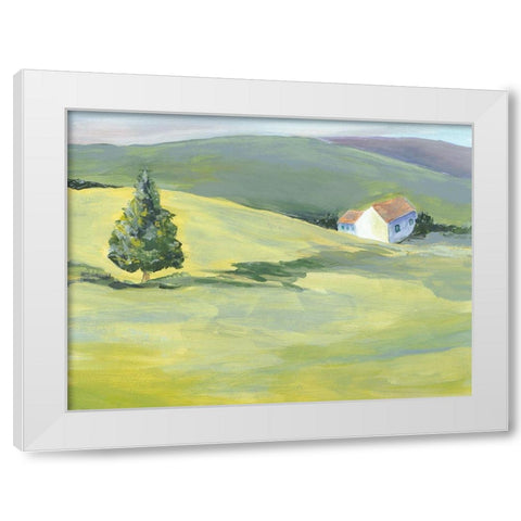 Hillside Vista II White Modern Wood Framed Art Print by Moore, Regina