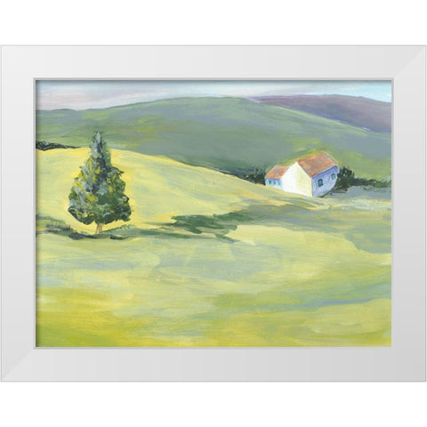 Hillside Vista II White Modern Wood Framed Art Print by Moore, Regina