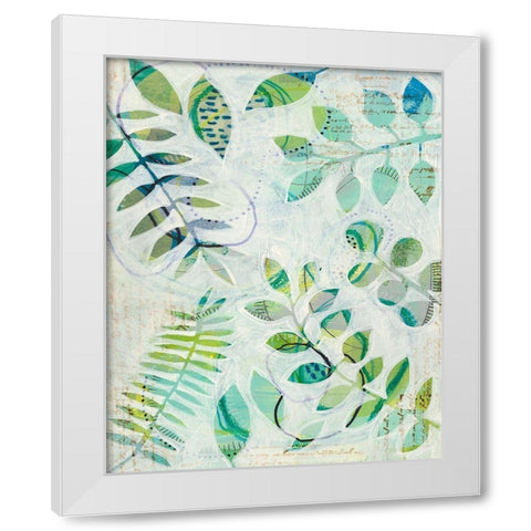 Leaf Relics I White Modern Wood Framed Art Print by Moore, Regina