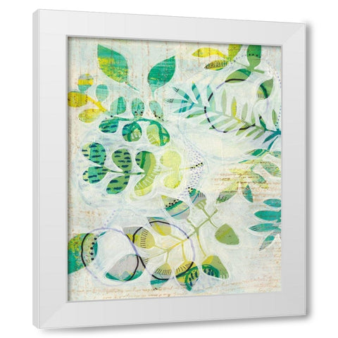Leaf Relics III White Modern Wood Framed Art Print by Moore, Regina