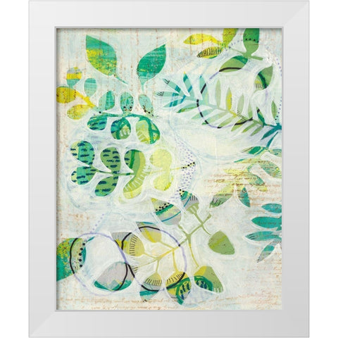 Leaf Relics III White Modern Wood Framed Art Print by Moore, Regina