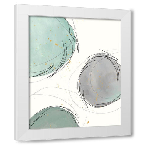 Encircled Orbits I White Modern Wood Framed Art Print by Moore, Regina