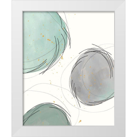 Encircled Orbits I White Modern Wood Framed Art Print by Moore, Regina