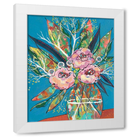 Tumultuous Bouquet I White Modern Wood Framed Art Print by Moore, Regina