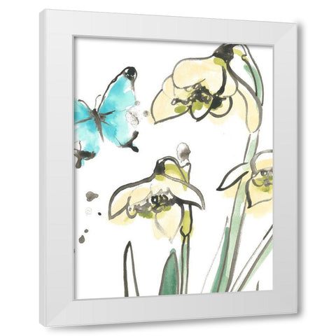 Ink Wash Garden III White Modern Wood Framed Art Print by Vess, June Erica