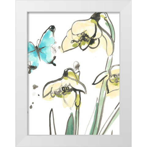 Ink Wash Garden III White Modern Wood Framed Art Print by Vess, June Erica