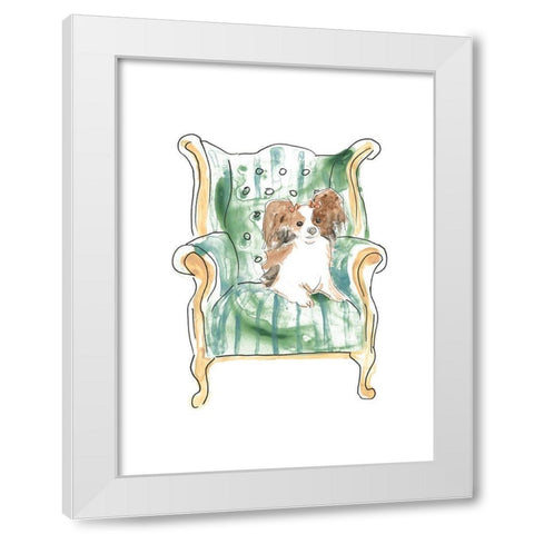 Petite Chien III White Modern Wood Framed Art Print by Vess, June Erica