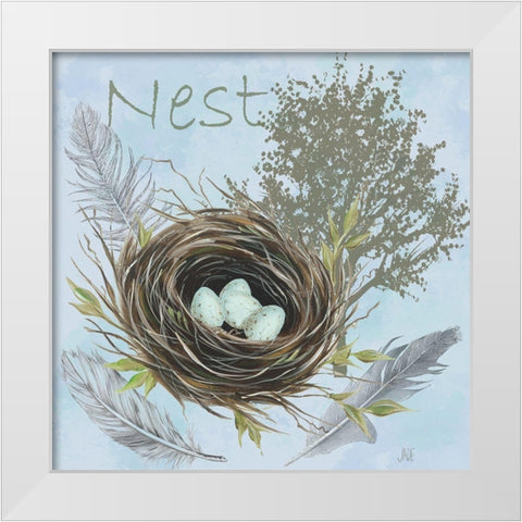 Nesting Collection I White Modern Wood Framed Art Print by Reynolds, Jade