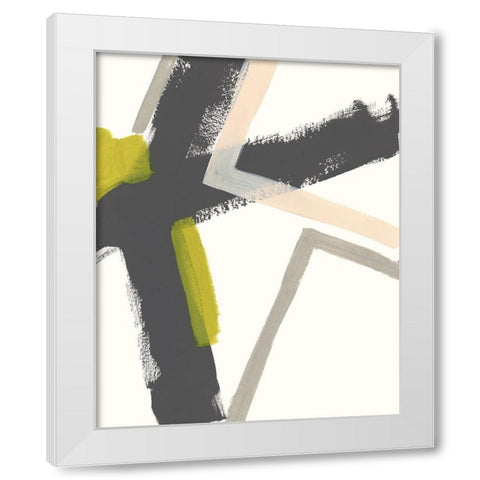 Linear Pulse I White Modern Wood Framed Art Print by Vess, June Erica