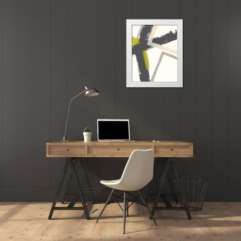 Linear Pulse I White Modern Wood Framed Art Print by Vess, June Erica